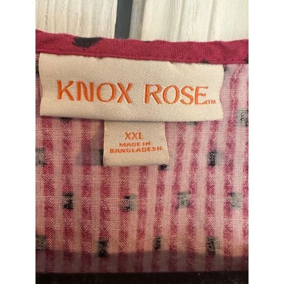 Knox Rose Boho Embroidered Tassel Blouse XXL - Picture 4 of 6